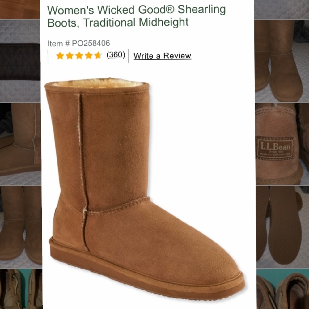 LLBean Wicked Good Shearling Boots